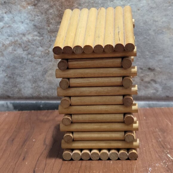 Mini Brown Bear Plush Inside Log Watch Tower Alaska Souvenir - Picture 3 of 12